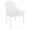 Luxury Commercial Living 32.75" White Solid Patio Lounge Chair